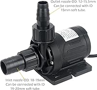 Vista 3 de HuiYu Bomba de agua pequeña de DC 12V Bomba de circulación de agua caliente 3.5GPM 18W 5.5M Bomba de agua solar sumergible de bajo ruido