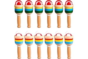 12-Pack Vintage Wooden Catch Ball Game