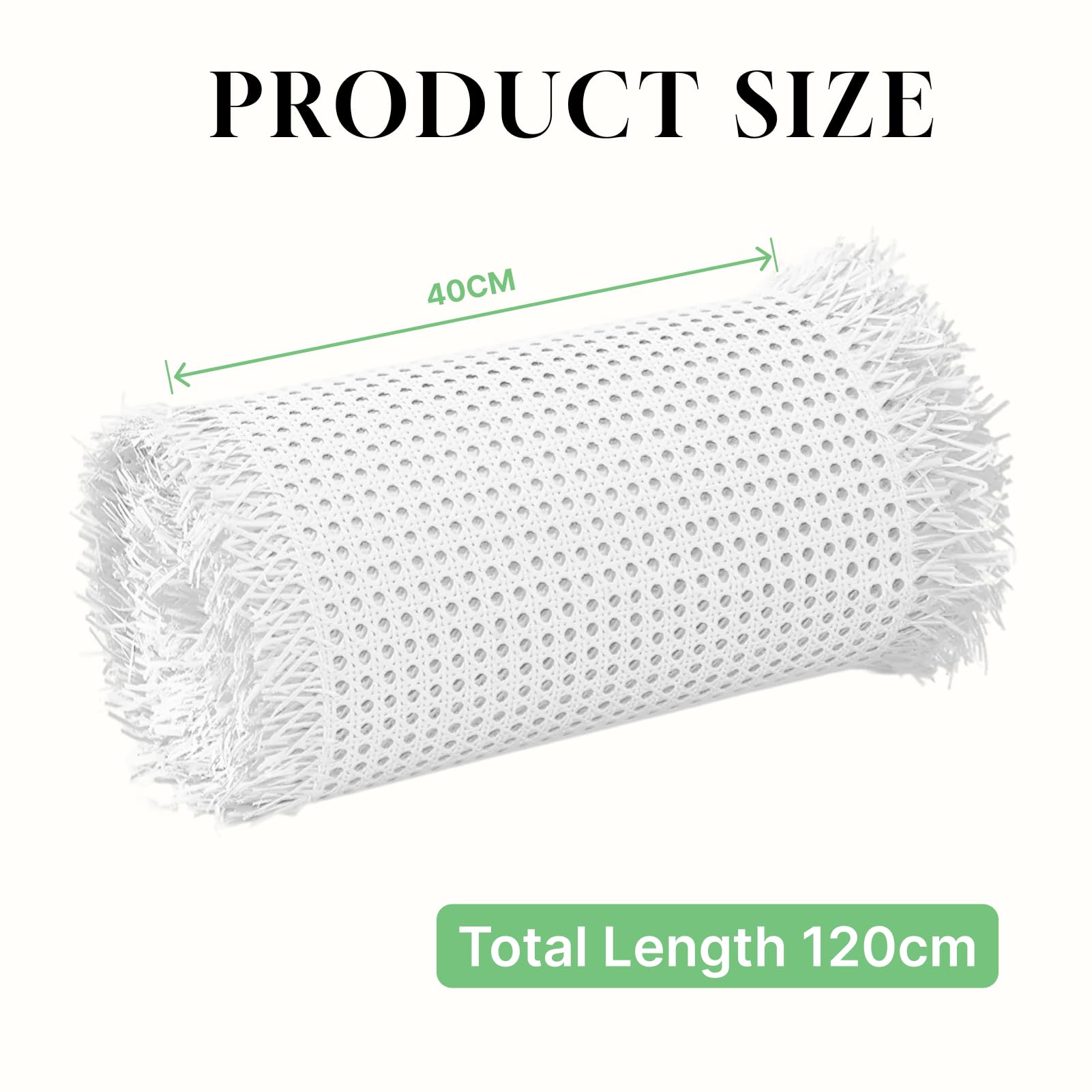 40x120cm intreccio rattan rotolo di nastro riparazione sintetico pvc per mobili sedie armadi fai da te Resistente all'acqua, ai raggi UV e alle muffe (Blanco 40x120cm)
