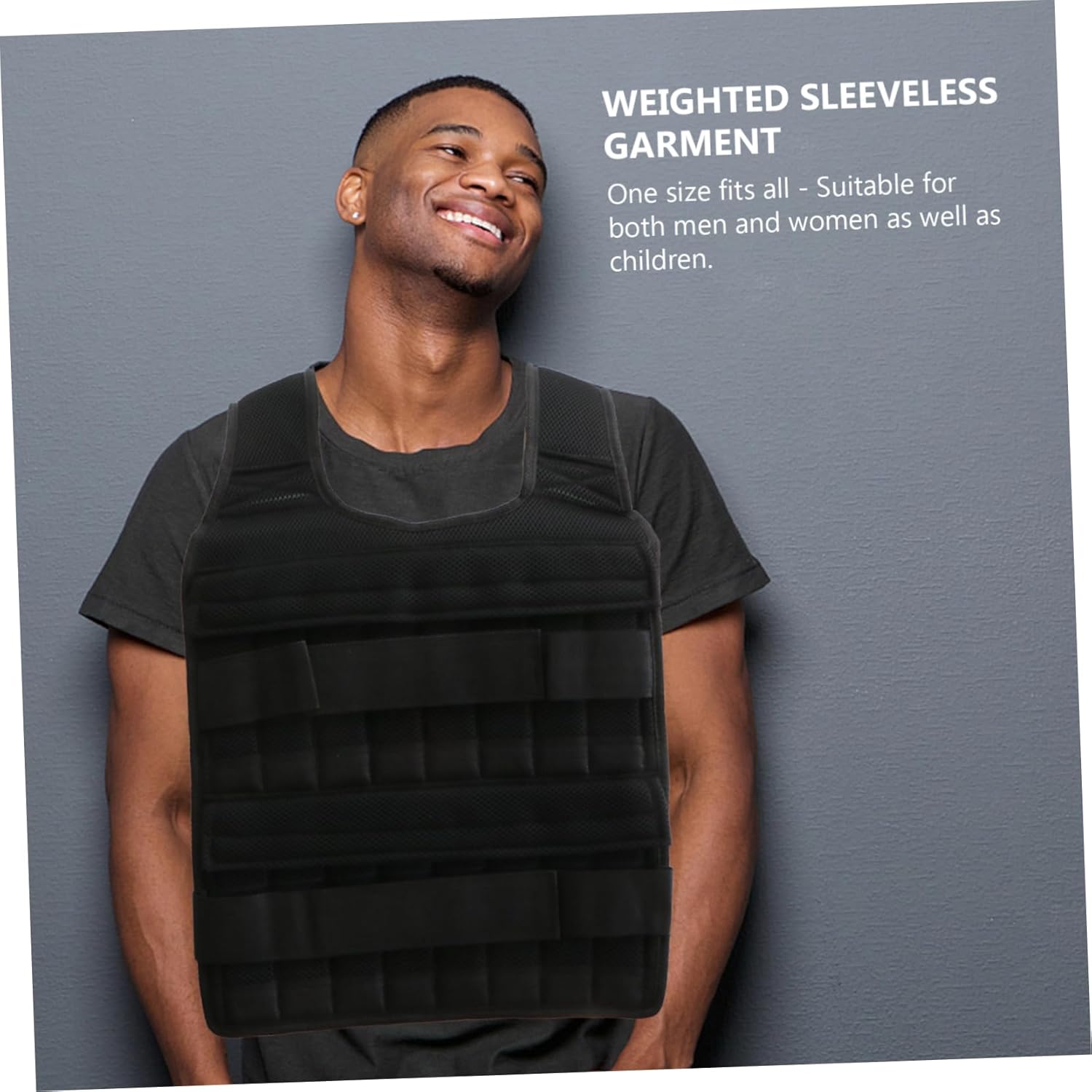 Kisangel Adjustable Sports Weighted Vest for Running and Strength Training Breathable Fabric Weight-bearing Vest Reflective Strip for Men and Women