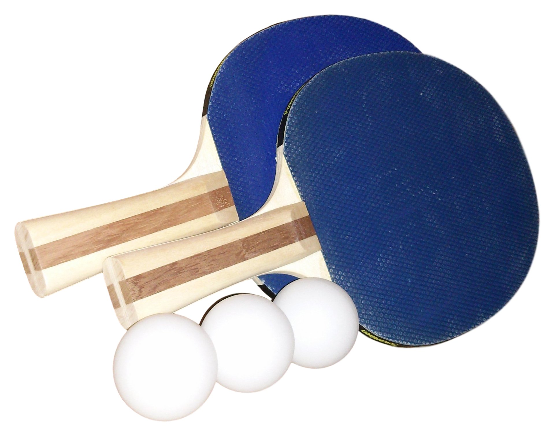 Powerthon Table Tennis Paddles - Set of 2 Recreational Table Tennis Paddles with 3 Upgraded Table Tennis Balls