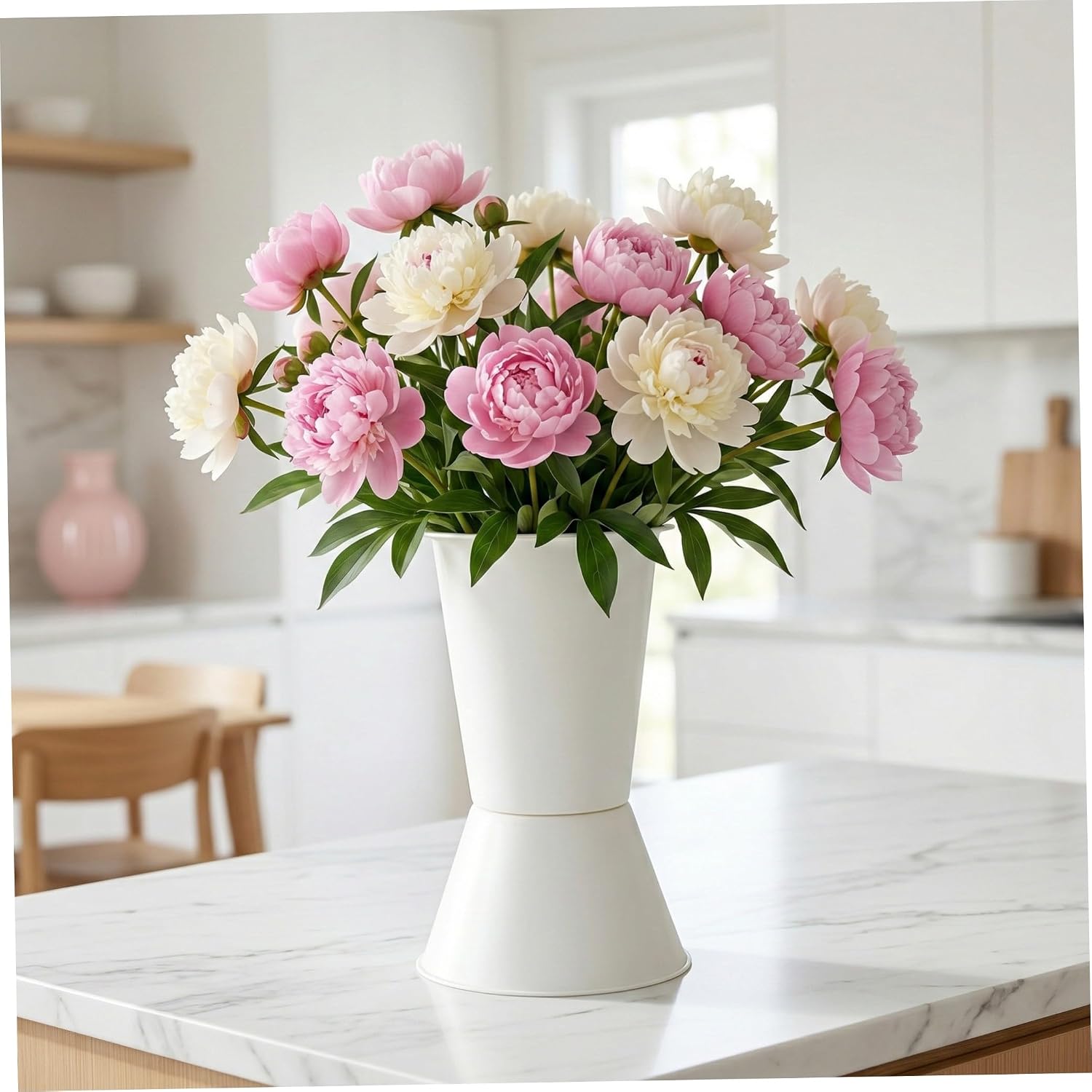NUOBESTY 5pcs Bouquet Holder Set for Artificial Flowers Colorful Floral Base for Weddings Bridal Bouquets Table Centerpieces Flower Shop Supplies
