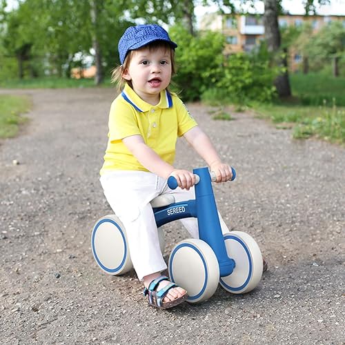Miniatura 9 de SEREED - Bicicleta de equilibrio para bebés de 1 año, niños y niñas de 12 a 24 meses, primera bicicleta para niños de 4 ruedas, regalos de primer