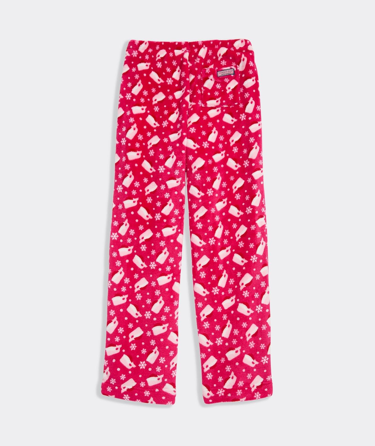 vineyard vines Girls' High Pile Lounge Pant, Whale Snowflakes Pk, 2T - Image 2