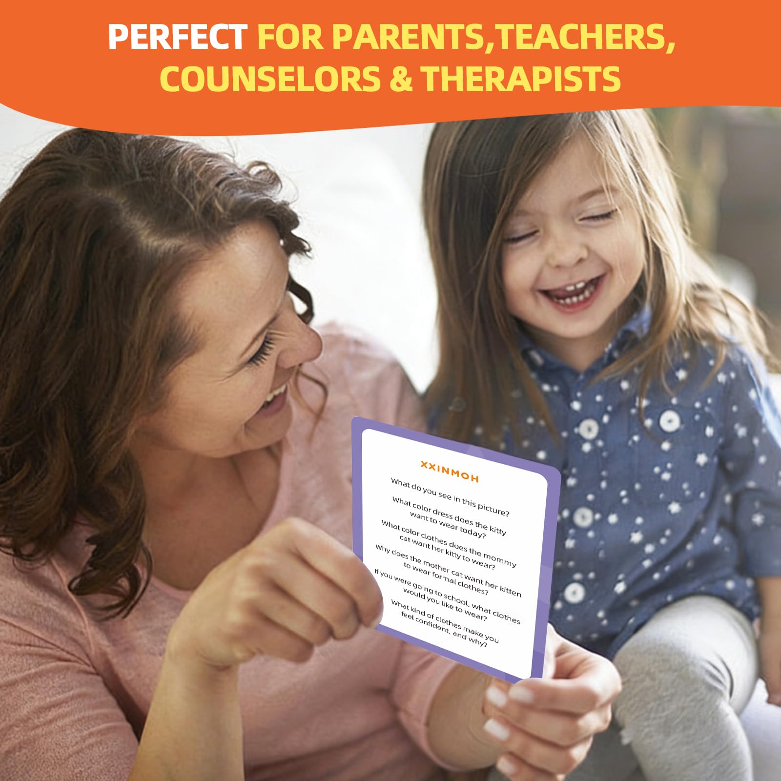 Speech Therapy Materials, Who What Why Conversation Cards for Kids – Learning Game for Social Skills, Emotional Intelligence & Critical Thinking, Sequencing Game & Articulation Materials, Ages 4+ — view 5