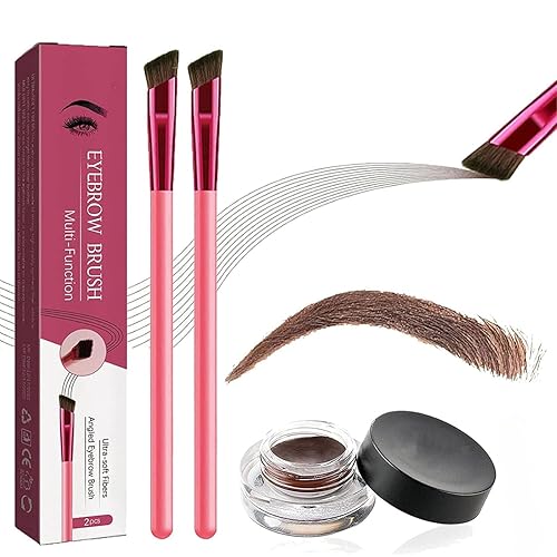 Anjoize - Cepillo para cejas, kit de cuidado de cejas laminado 4D, kit de aseo de cejas laminado 4D, cepillo de cejas en ángulo ultrafino disponible en Yaxa Colombia