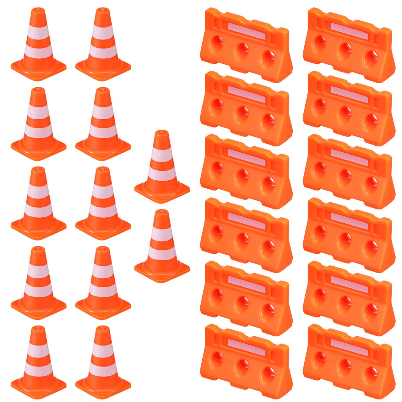 Gatuida Mini Traffic Cones: Mini Cones Traffic Toys for Kids Early Education Toys Children Educational Plaything Orange Plastic Kitchen Counter Storage Dining Table Service, 24 PCS