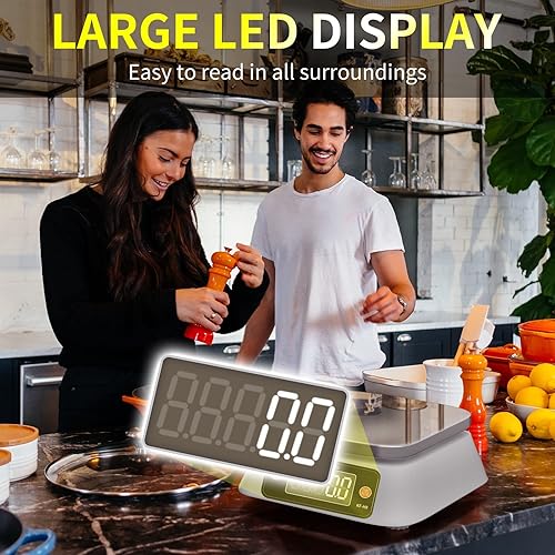 Miniatura 7 de Báscula digital para alimentos, báscula de cocina de peso digital, báscula de hornear Yoncon para panaderos, fabricación de velas o fabricación de