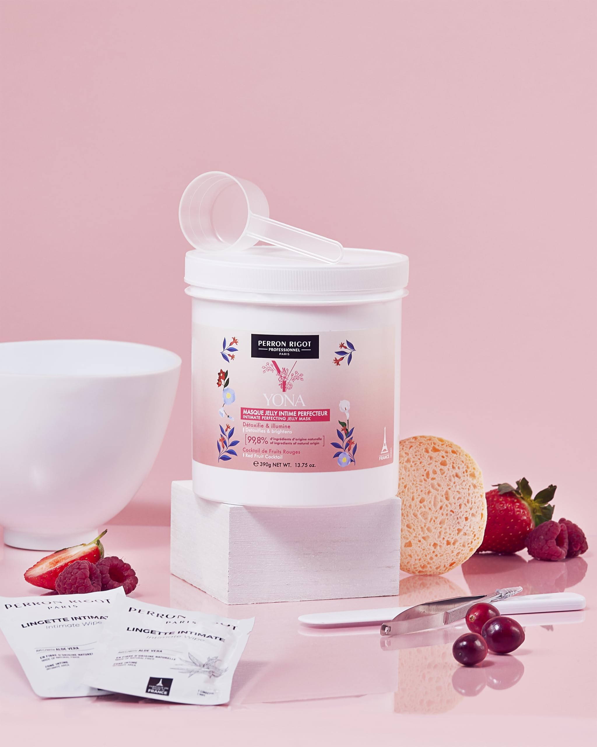 Masque intime Jelly avec fraises, framboises et canneberges, 99,8% d'ingrédients naturels