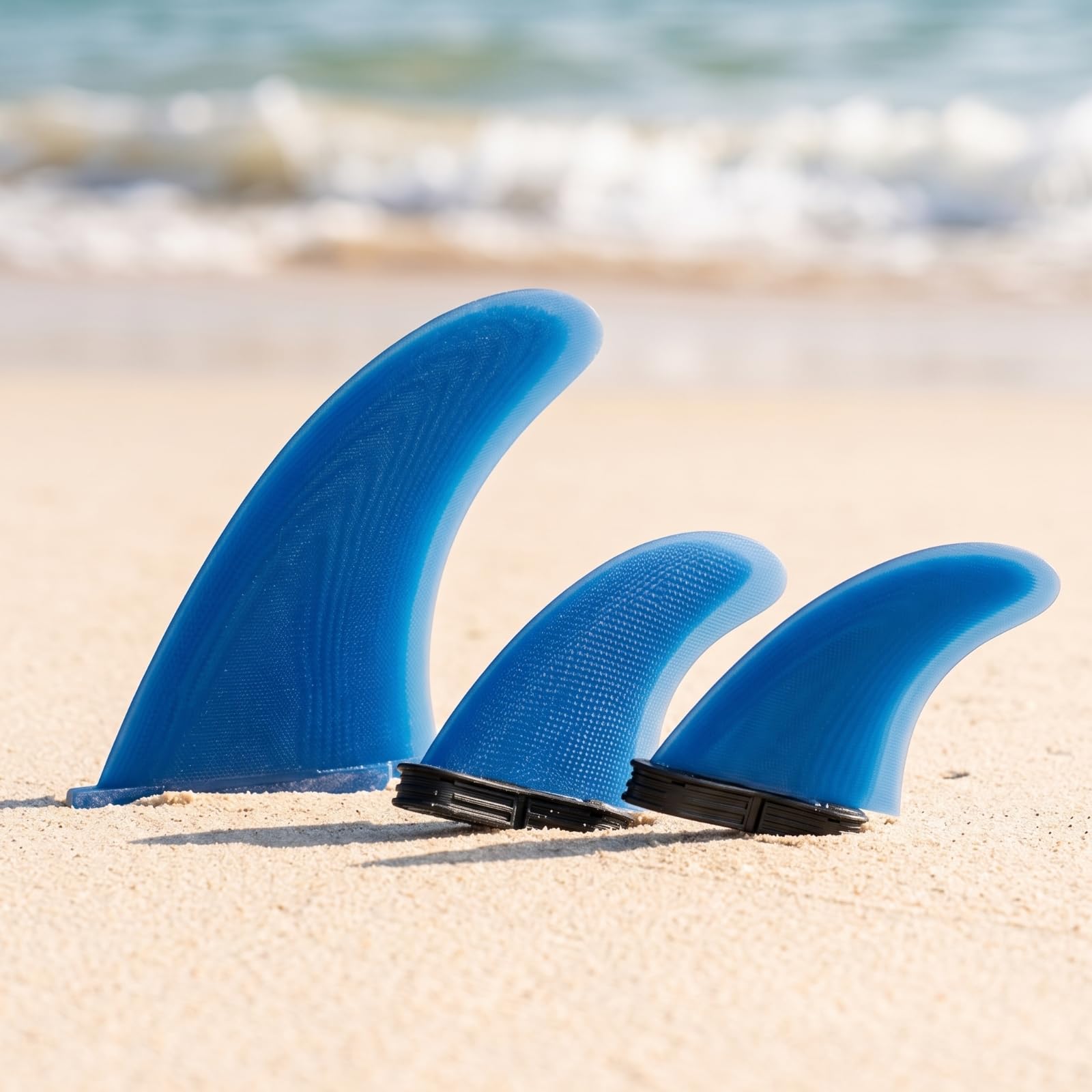 LOVIVER de Surf de una Pieza con de Doble Lengüeta Ajustable Quilla para Tabla con Estabilidad y Control Mejorados Superficie Texturizada Adecuada para , Azul