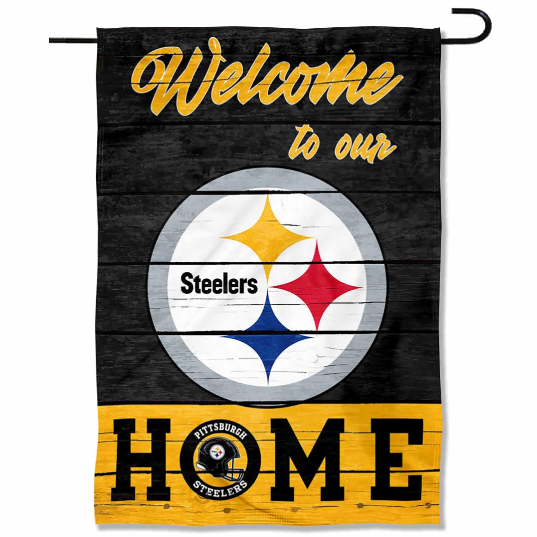WinCraft Pittsburgh Steelers Welcome Home Dekoracyjna flaga ogrodowa dwustronna baner
