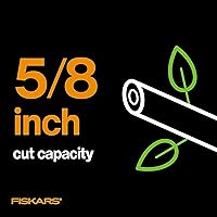Vista 4 de Fiskars - Tijeras de podar de derivación, capacidad de corte de 5/8 pulgadas, podadora SoftGrip de mano para manos pequeñas, hoja que permanece
