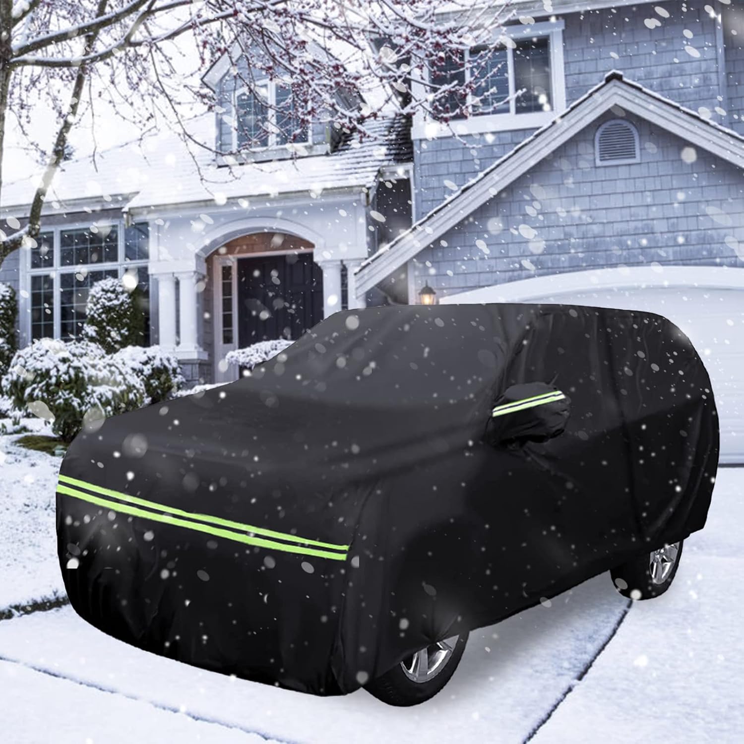 Waterproof Car Covers Replace for 2018-2025 Hyundai Kona, 6 Layers All Weather Custom-fit Car Cover with Zipper Door for Snow Rain Dust Hail Protection