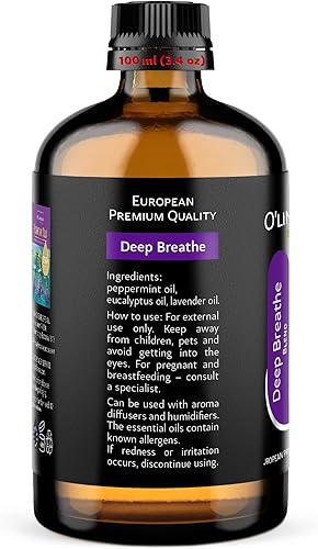 Miniatura 7 de Deep Breathe - Mezcla de aceites esenciales para difusor de 3.4 onzas líquidas Best Breath Aroma Drops, mezcla de aceites de aromaterapia que
