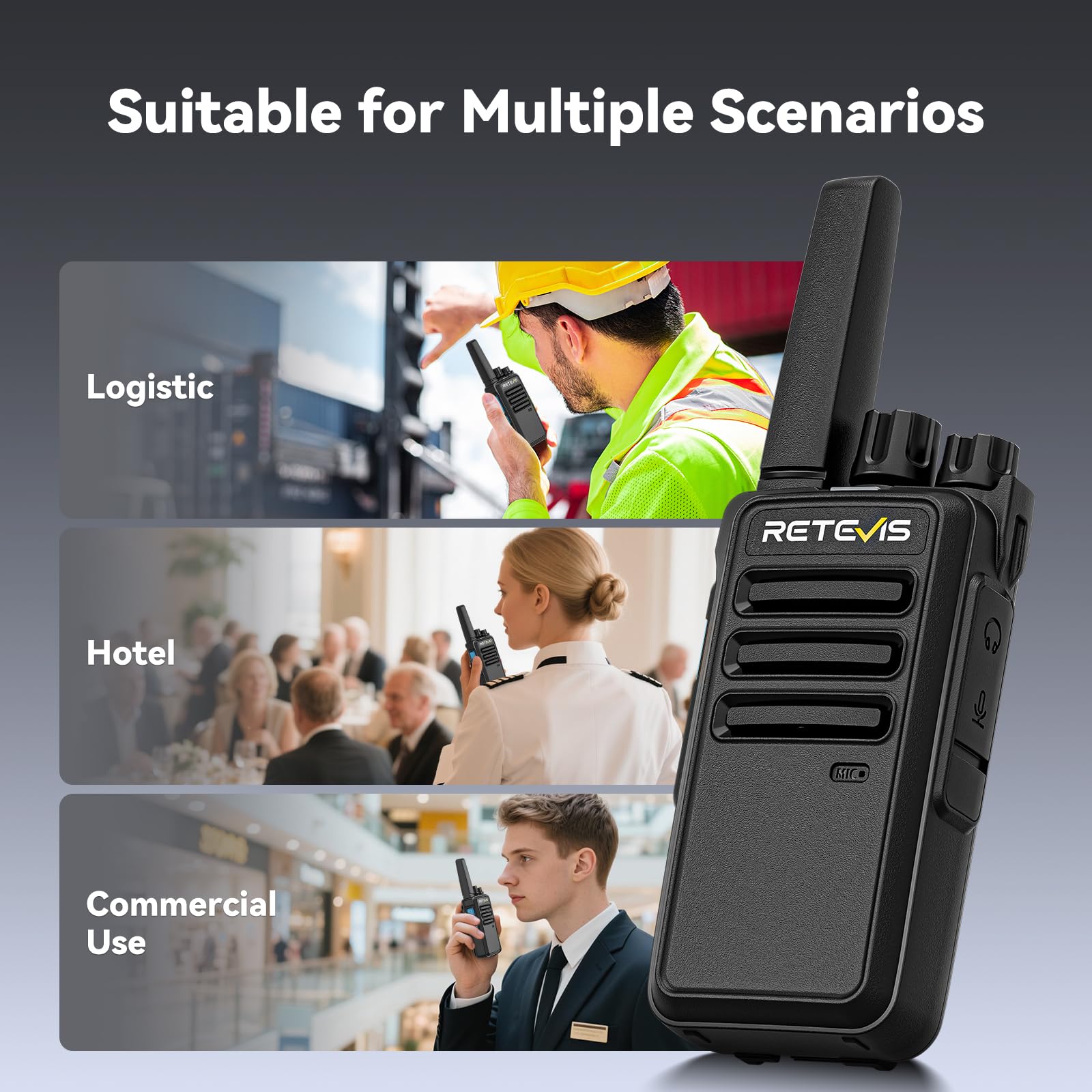 Retevis RT668D Radiotelefony DMR Professional, Krótkofalówki PMR 446, Akumulator 2000 mAh Typu C, Połączenia Grupowe, 256 Kanałów, Wytrzymałe Krótkofalówki do Sklepów i Szkół (opakowanie 2 szt.)