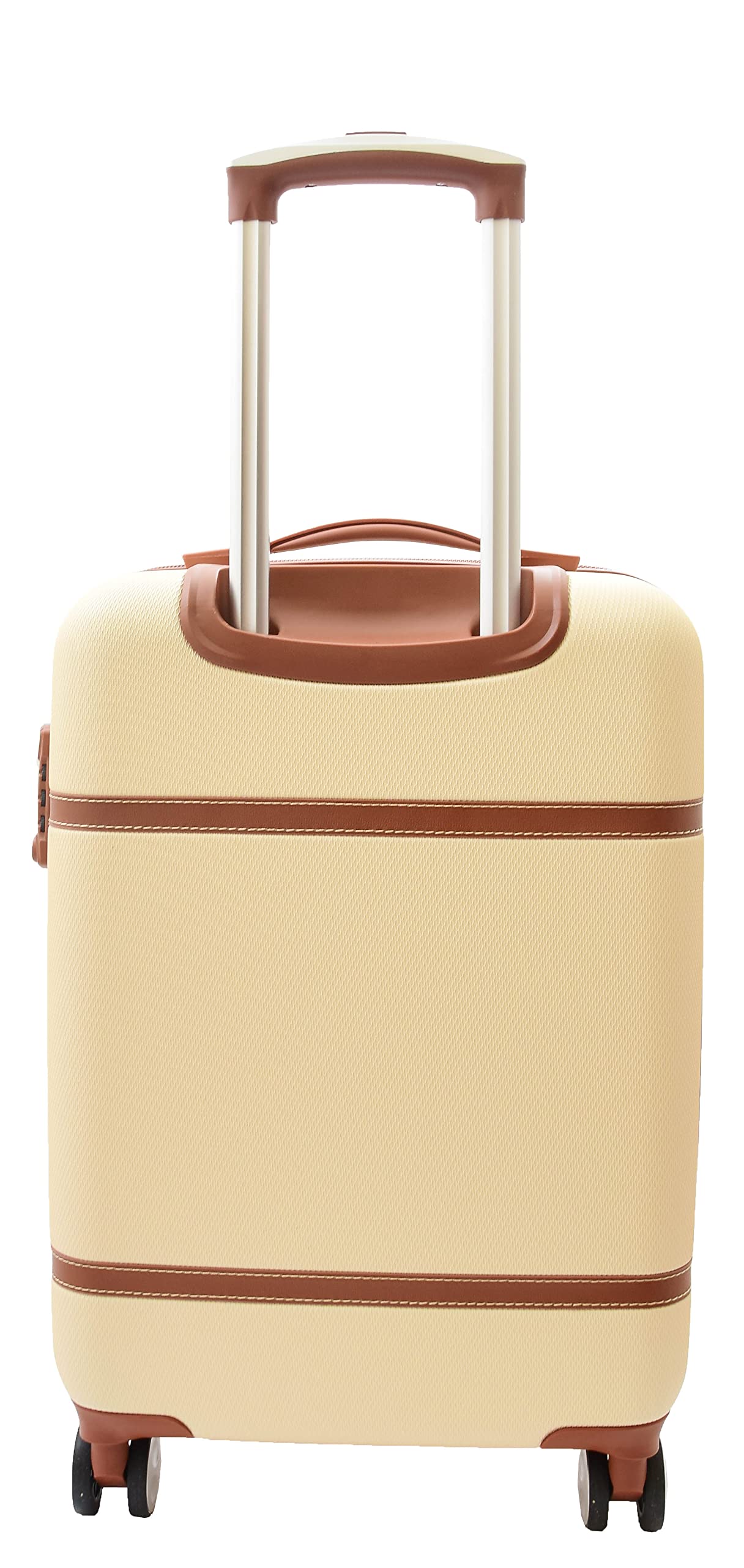 A1 FASHION GOODS Vintage Style 4 Ruote Hard Shell Bagagli Espandibili Leggero Valigie Borse Da Viaggio Grand, Beige, Cabin | 53x35x20CM,35L,2.4KG, Bagagli espandibili Hardside con Ruote Spinner