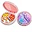 Serfeymi Small Pill Box - 3 Compartments Portable Pill Box for Purse Pocket, Compact Mini Travel Pill Case - Suitable for Medicine, Vitamin, Fish Oil, Supplements - Pink(Fluid Art)