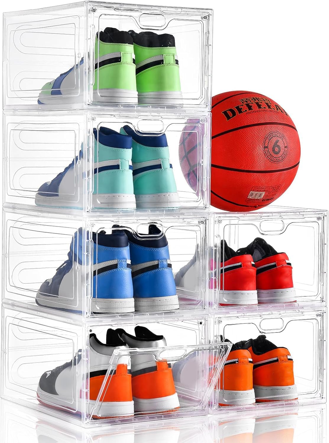 Amazon.com: INSTY 6 Pack Large Shoe Storage Box, Clear Shoe