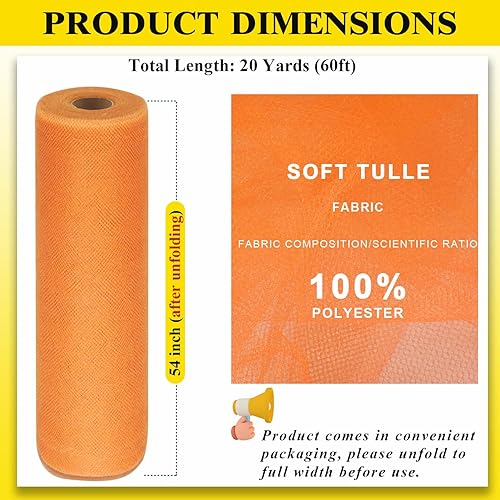 Miniatura 144 de Rollos de tela de tul azul de 54 pulgadas por 20 yardas, perno de carrete de tutú para decoración de bodas, falda tutú de baby shower, envoltura