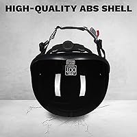 Vista 4 de ILM - Casco de motocicleta con protector solar, correa de liberación rápida, media cara, apto para crucero, scooter, DOT aprobado 883V