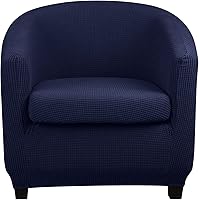 Vista 11 de Lellen Funda para silla de club con funda de cojín de asiento, fundas de sofá, fundas redondas para silla de bañera, funda protectora de sillón