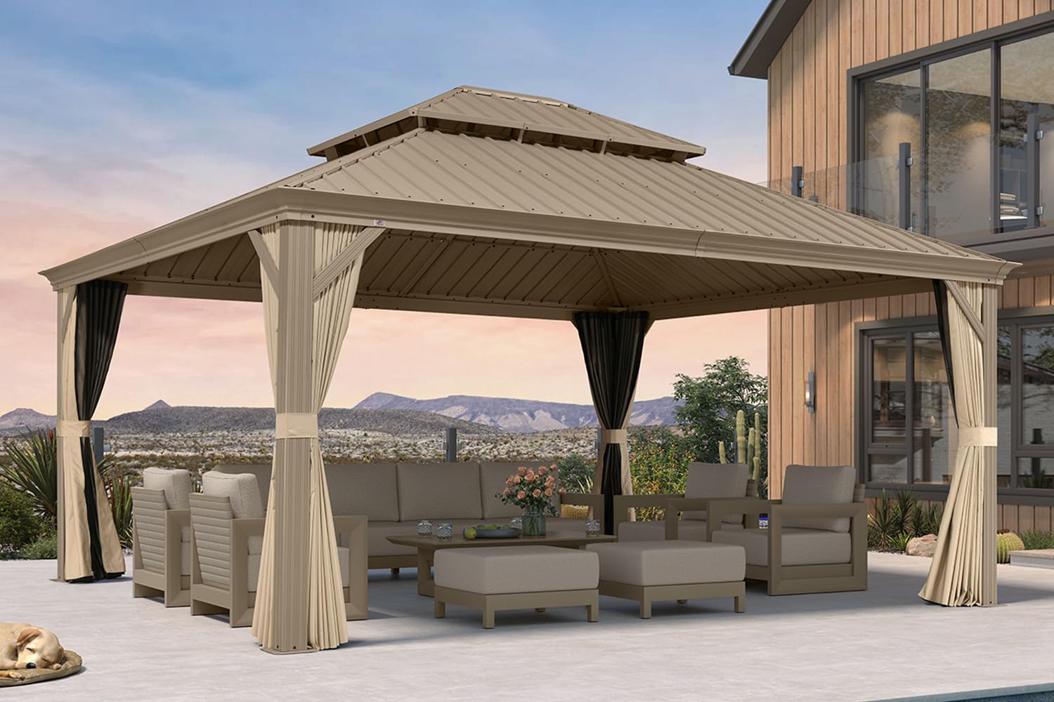 PURPLE LEAF 14x16 Hardtop Gazebo