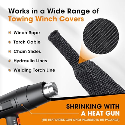 Miniatura 9 de Funda trenzada termocontraíble para automóvil con proporción 2:1, protector de cable, tubo retráctil de tela resistente al desgaste tejida plana