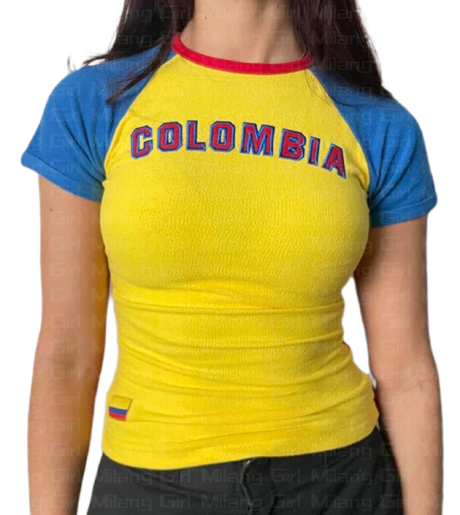 AonoapllE-Girls Baby Tee for Women Y2k Graphic Short Sleeve Crop Tops Vintage Aesthetic Streetwear Tee Shirts