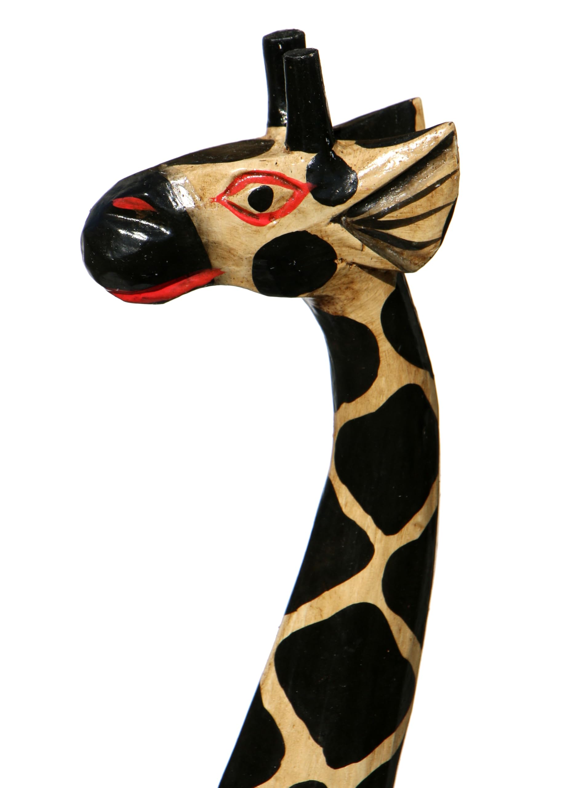 Giraffen Set in 60–40–20 cm – handgeschnitze Holzfigur und Dekofigur – Afrikanische Tier-Deko im 3er-Set – Wohnaccessoire für Afrika-Fans aus Albesia-Holz