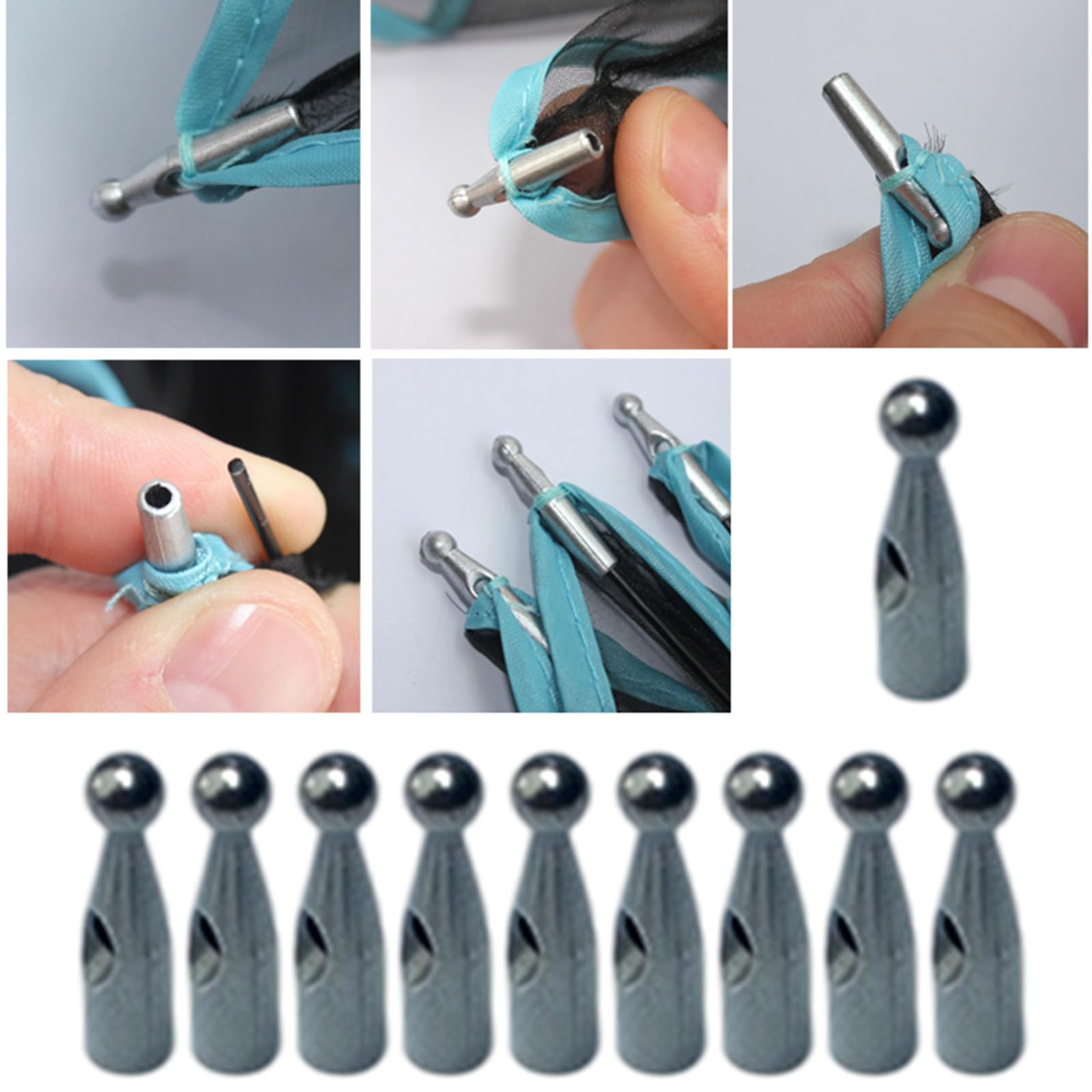 sourcing map 10 stuks paraplu-aansluiting kop kralen 2,4 mm