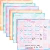 Paper Junkie 6-Pack Undated Monthly Adhesive Peel and Stick Calendar, Dry Erase Reusable Calendar for Wall, Home Office Schedule Reminders, Memo Notes, 3 Assorted Colors 13.75x12.8 in