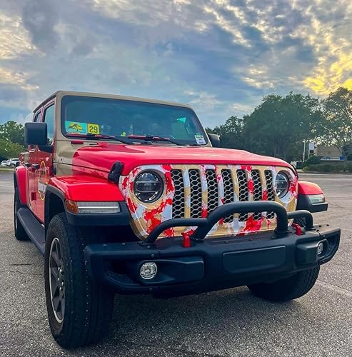 Vista 6 de Clix Wipers - Limpiaparabrisas para Jeep Wrangler & Gladiator (16 pulgadas/16 pulgadas) rojo (todos los modelos Wrangler y Gladiator)