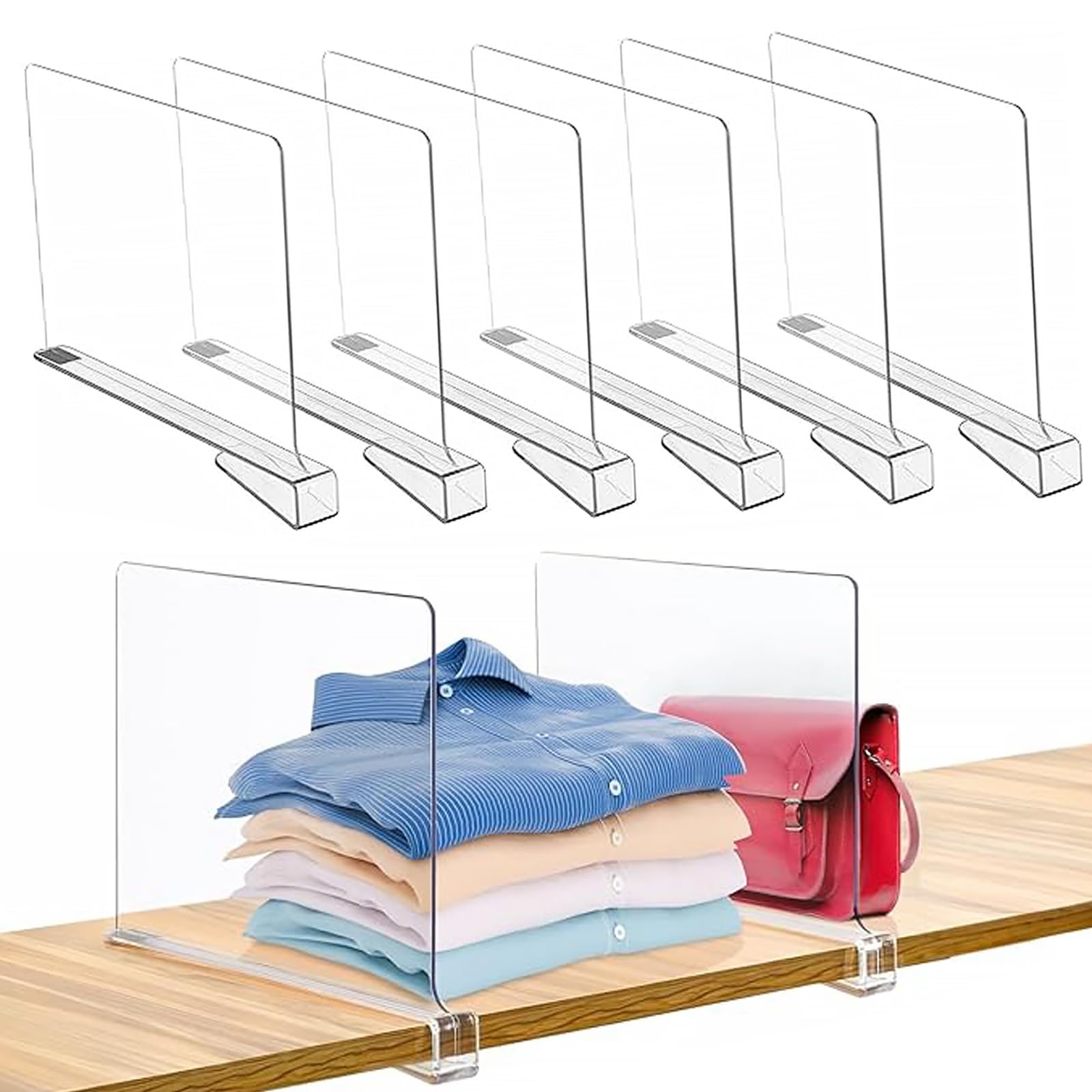 Syeeiex Kleidersäcke Zum Aufhängen – 6 Stück, 101,6 Cm, Transparent, Mit 10,2 Cm Zwickel Für Mäntel, Anzüge & Kleider