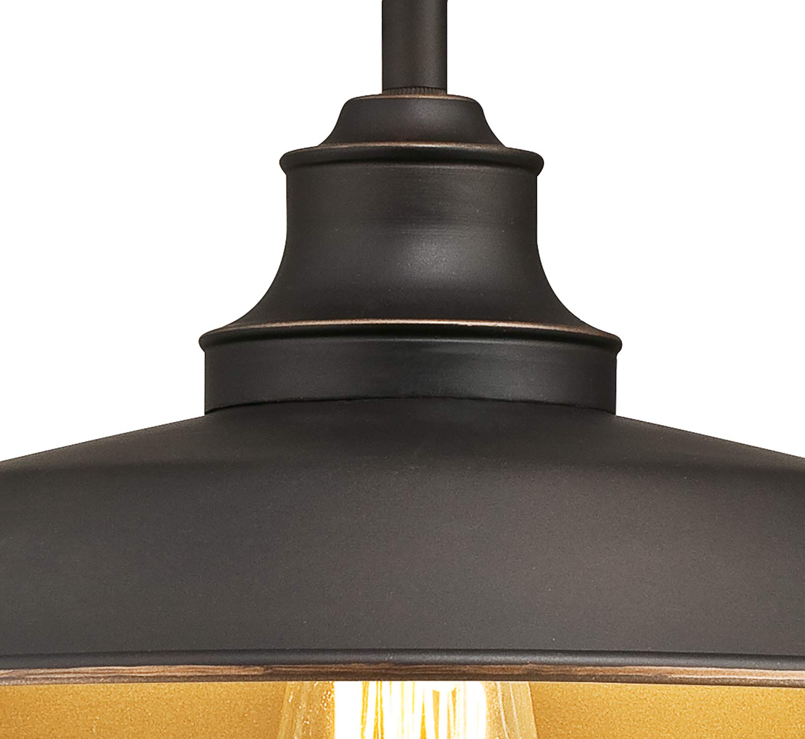 Westinghouse Lighting Jednopalnikowa lampa wisząca, wykonanie olejowanego brązu z akcentami, szkło, 1 W, 30 x 30 x 145 cm, 6344740, lampa wisząca z 1 lampą