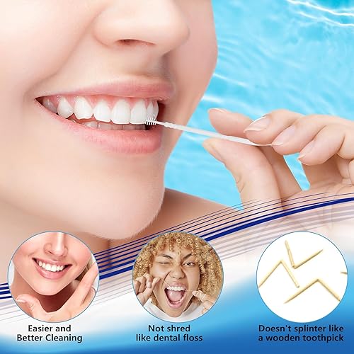 Miniatura 3 de DanTicy Palillos de dientes interdentales, palillos de dientes dentales de cerdas suaves, palillos de dientes, ayuda a eliminar la placa y los