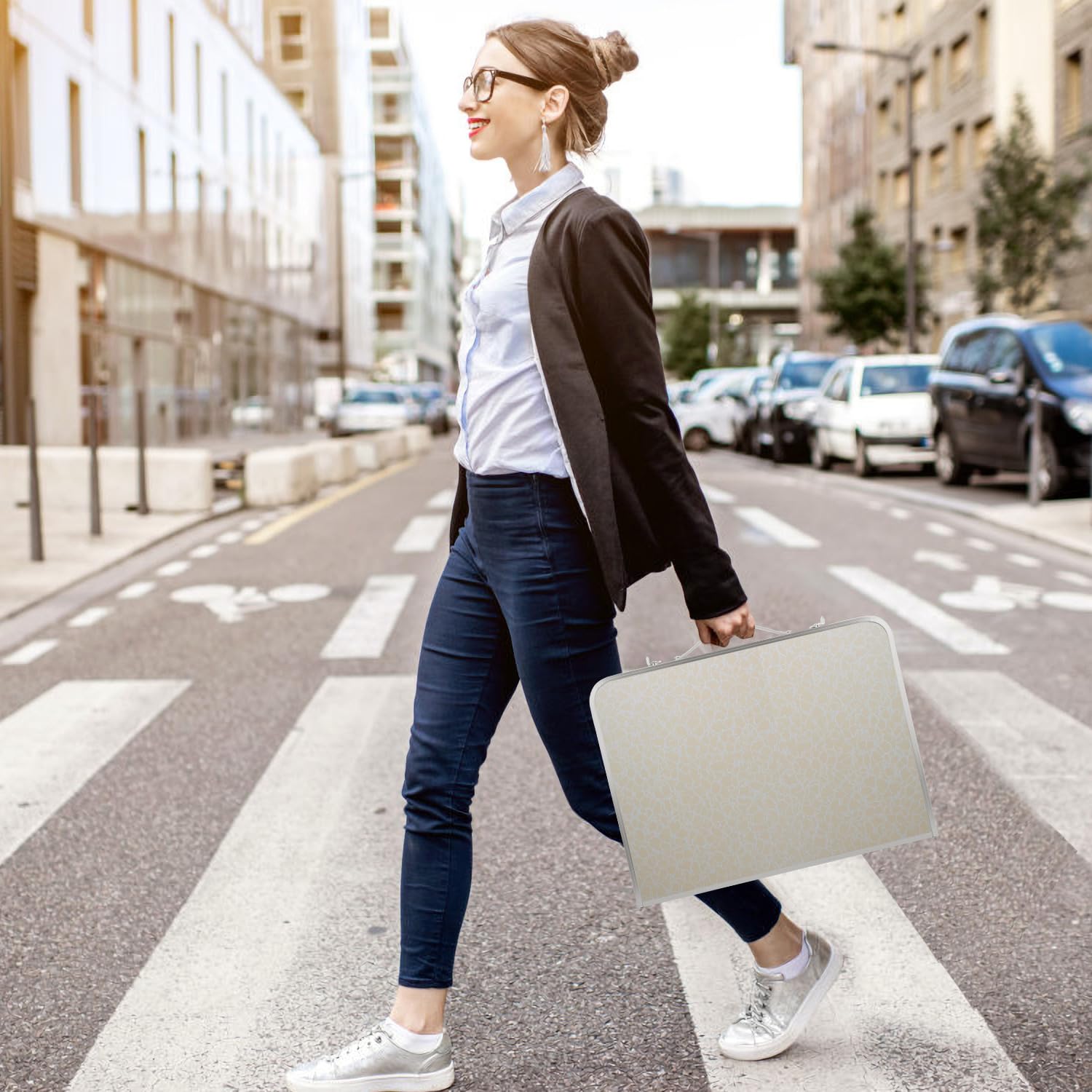 Laptop Desk for Bed Couch,Lap Desk for Laptop,Portable Laptop Stand for Desk,Small Adjustable Laptop Desk,Foldable Bed Table for Laptops and Writing, Bed Tray Table