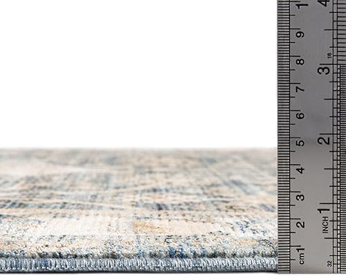 Miniatura 7 de Rugs.com Noble Collection - Alfombra mediana de 2 pies 7 pulgadas x 5 pies, color azul, perfecta para entradas, cocinas, rincones de desayuno,