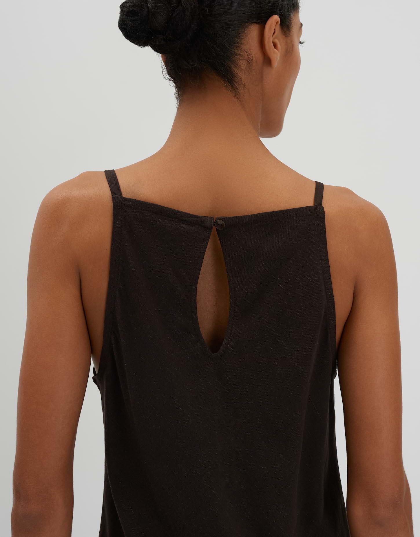someday Damen Midikleid | Trägerkleid QUALEZA aus luftigem Viskose Leinen Mix