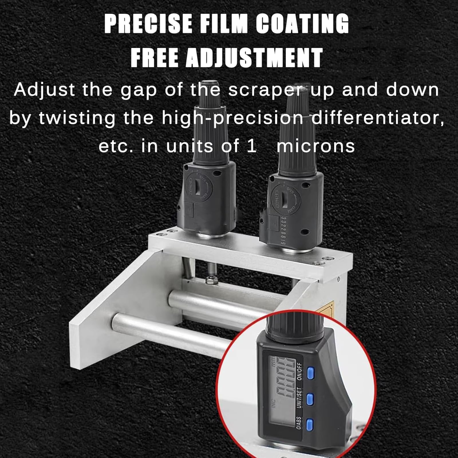 Applicatore di film regolabile, dispositivo di preparazione del film bagnato, micrometro digitale, altezza 1-6000um, graduazione 10um, per la stampa di rivestimenti di vernice