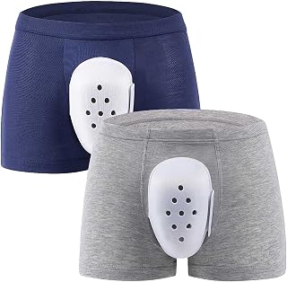 Roupa íntima protetora com bojo incluído, fimose circuncisão, capa protetora cirúrgica de fimose, roupa íntima masculina, reduz a fricção da dor para homens, evita inflamação