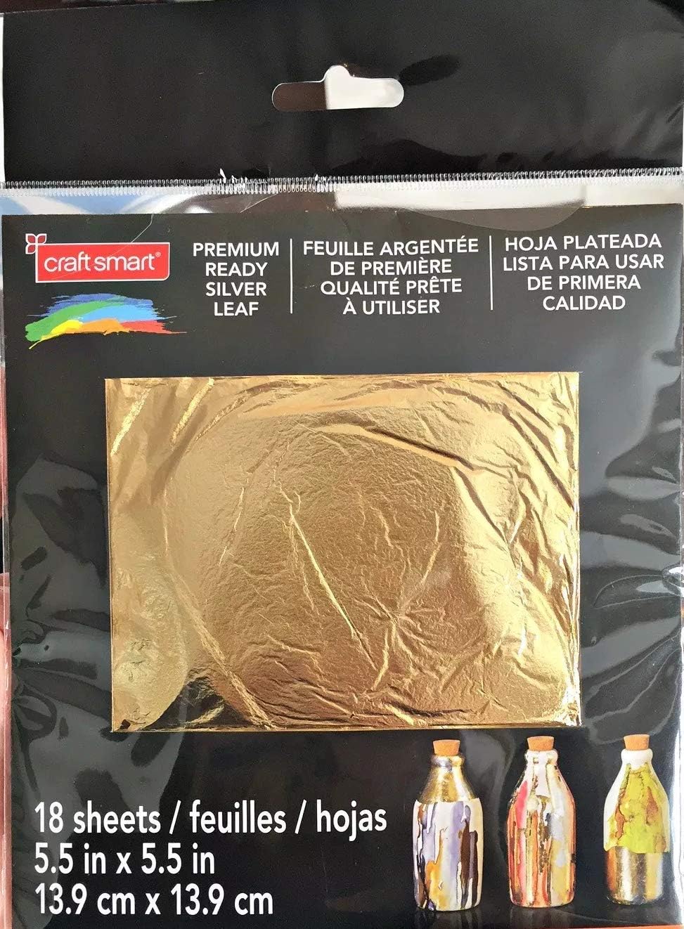 Craft Smart Premium Gold Leaf 18 Sheets Arts, Crafts
