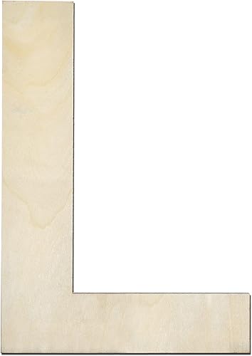 Vista 104 de Letra S de madera de 12 pulgadas, letra S de madera sin terminar de 1/4 de pulgada de grosor para decoración de pared del hogar, manualidades