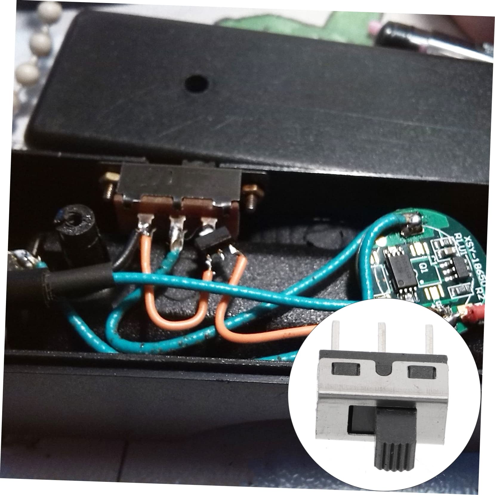 MUCKLILY Toggle Switch High Knob 3 Pin 2 Position Slide Audio Toggle Easy Install for Electronics