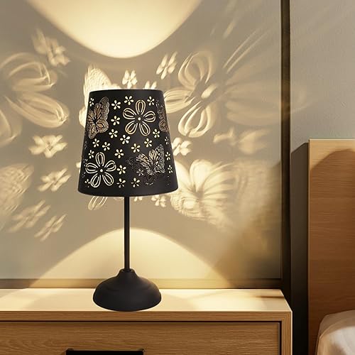 Miniatura 2 de Lámpara de mesa para dormitorio, control táctil, lámpara de metal, lámpara de sombra de 3 vías, lámpara de noche regulable de 3 vías, lámpara de