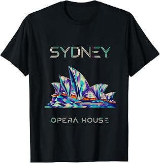 Colorful Abstract Sydney Opera House Artistic T-Shirt
