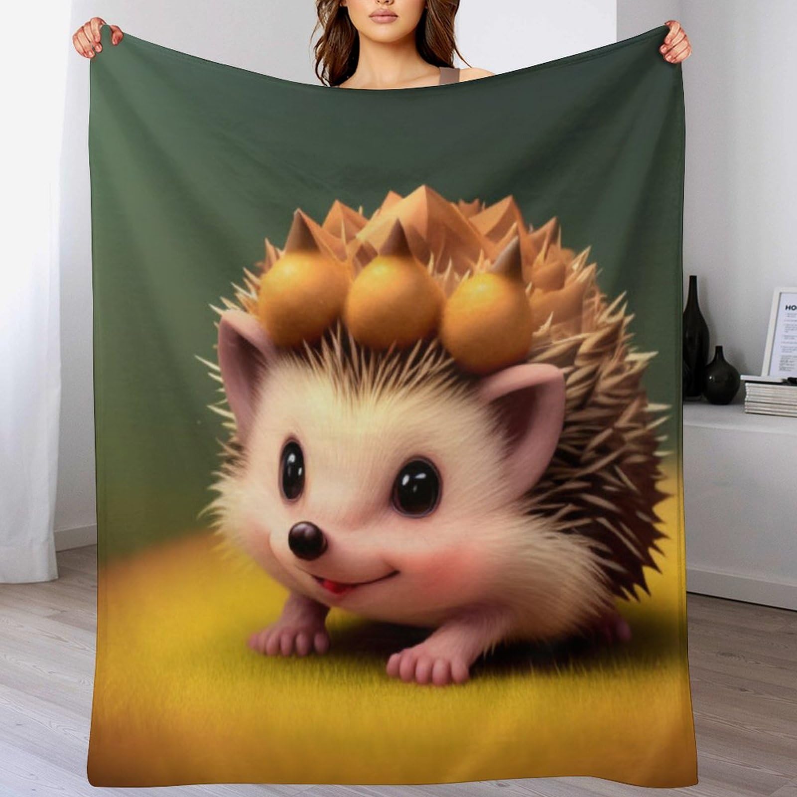 Couverture hérisson cadeau de naissance doux pour chambre de bébé