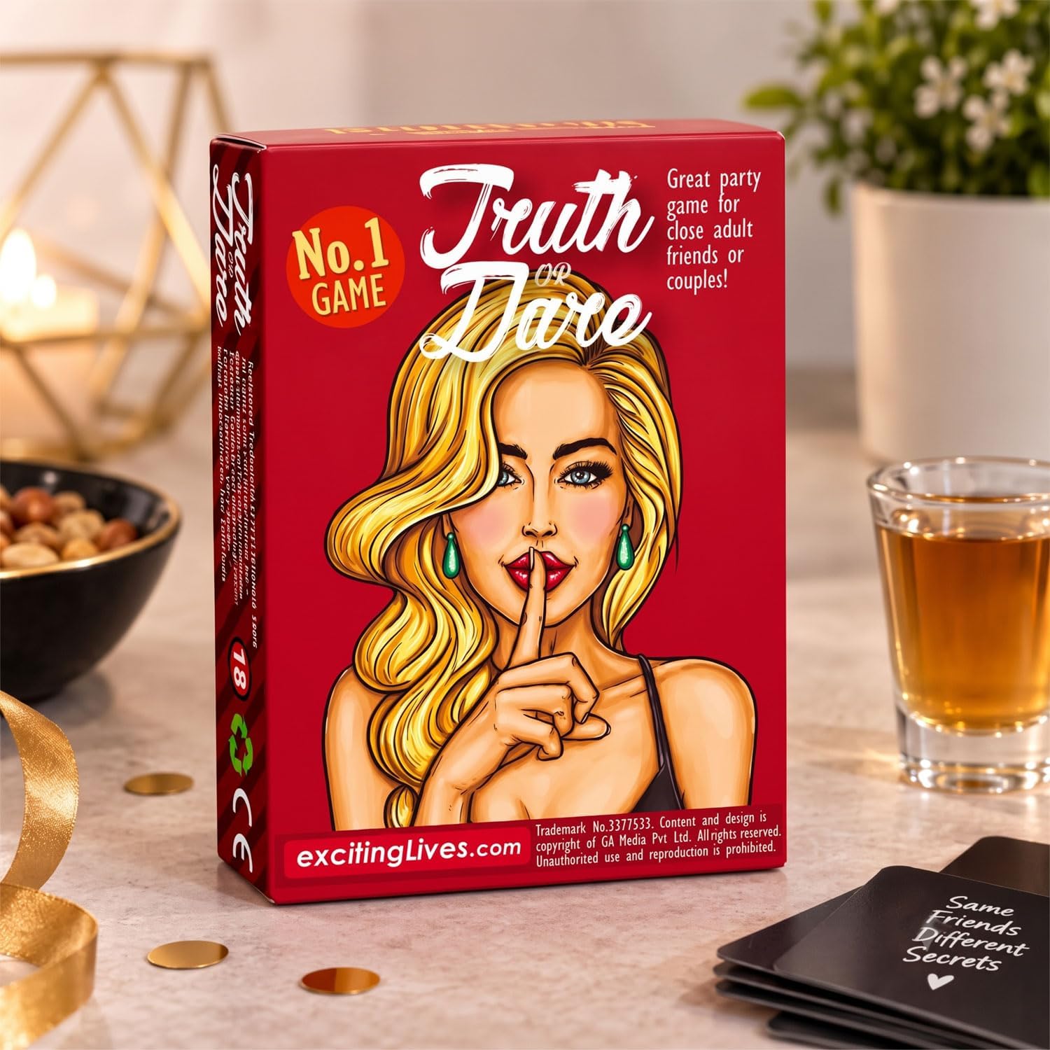 exciting Lives - Truth Or Dare - Naughty Dares Fun Conversation Party Game for Adults and Naughty Gift for Birthday, Anniversary, for Girlfriend, Boyfriend, Couples, Close Friends