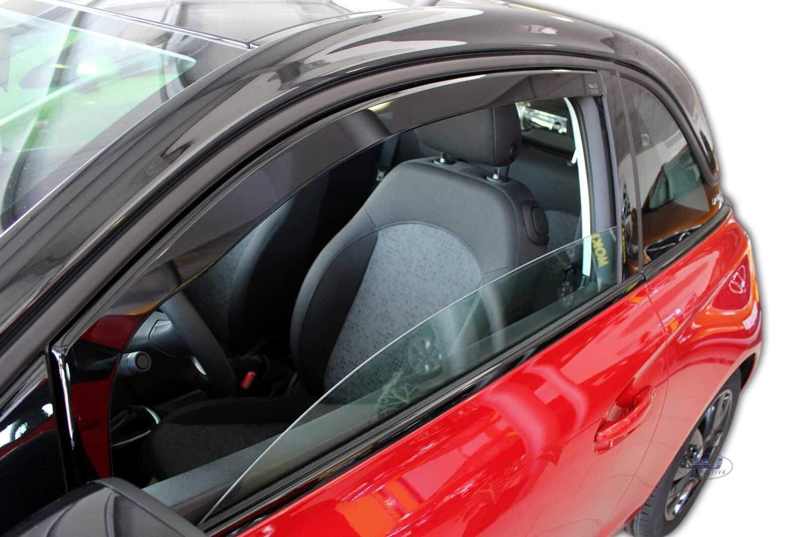 J&J AUTOMOTIVE Windabweiser passend für Opel Adam 3-Türer 2013-2019 2tlg, Heko Regenabweiser Vorne Getönt Dunkel Passform