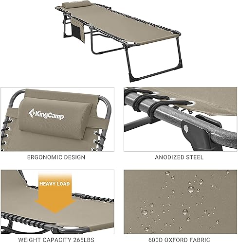 Miniatura 3 de KingCamp Folding Outdoor Chaise Lounge