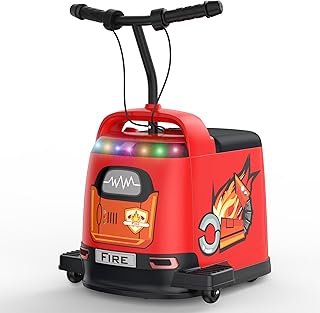 ANPABO 24V Riding Toys for Kids 3-12, Max 5MPH w/180W Brushless Motor, Kids Electric Car w/Safety Speed Limit & Anti-Tip Wheels, Ride On Toys for Quiet Indoor Play, Music, 90-150 Min Runtime, RED